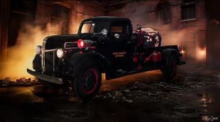 From Firefighter to Thrill Rider: 1941 Custom Ford Fire Truck 