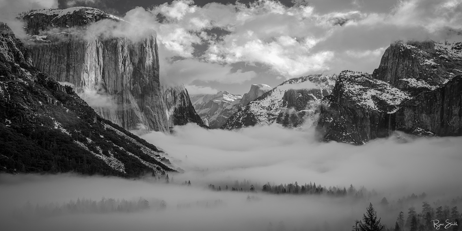 Yosemite, Monochrome, Monolith, The Face Of Half Dome, Yosemite Valley